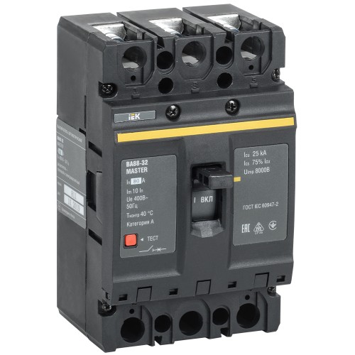 Выключатель автоматический ВА88-32 3Р 80А 25кА MASTER IEK Выключатель автоматический ВА88-32 3Р 80А 25кА MASTER IEK