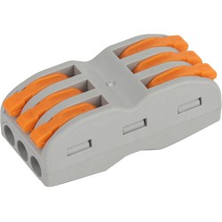 Клемма ЭРА серия 423 проходная 3 плюса с рычагом 0.08-4мм2 упаковка 50 шт