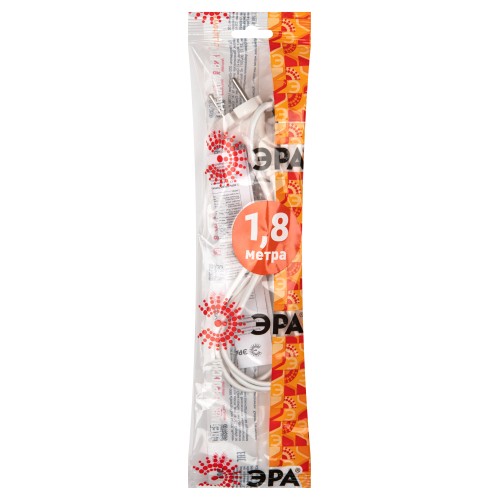 Шнур для бра ЭРА UX-ШВВП-2x0,75-1,8m-W 1,8м ШВВП 2x0,75мм2 белый Шнур для бра ЭРА UX-ШВВП-2x0,75-1,8m-W 1,8м ШВВП 2x0,75мм2 белый