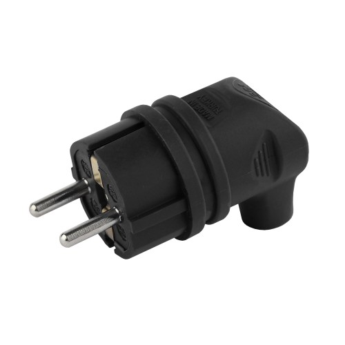 Вилка ЭРА V9-B-IP44 каучуковая с заземлением 90 градусов 16A IP44 черная Вилка ЭРА V9-B-IP44 каучуковая с заземлением 90 градусов 16A IP44 черная