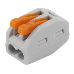 Клемма ЭРА серия 412 с рычагом 2 отверстия 0.08-2.5мм2 упаковка 20 шт