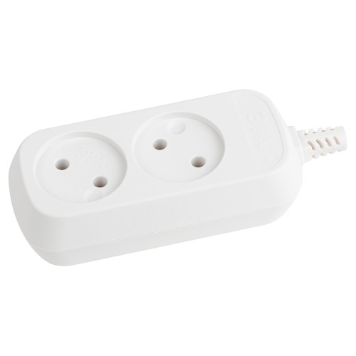 Колодка ЭРА KX-2 2 розетки без зазeмления Колодка ЭРА KX-2 2 розетки без зазeмления