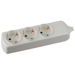 Колодка ЭРА K-3e 3 розетки с зазeмлением