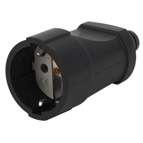 Розетка ЭРА Rx4-B кабельная с заземлением прямая ПВХ 16A черная Розетка ЭРА Rx4-B кабельная с заземлением прямая ПВХ 16A черная