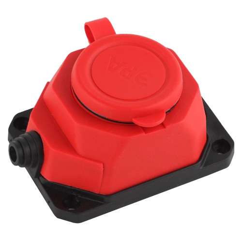 Колодка ЭРА K-1e-RED-IP44 каучуковая с заземлением 1 розетка 16A IP44 красная Колодка ЭРА K-1e-RED-IP44 каучуковая с заземлением 1 розетка 16A IP44 красная