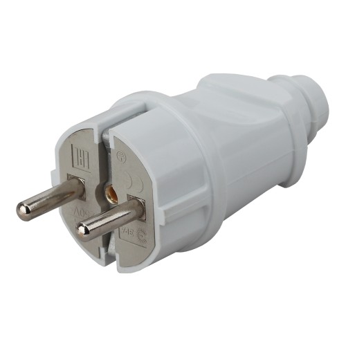 Вилка ЭРА Vx2-W с заземлением прямая 16A белая Вилка ЭРА Vx2-W с заземлением прямая 16A белая