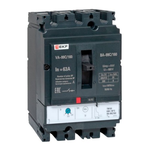 Выключатель автоматический ВА-99C (Compact NS) 160/ 63А 3P 36кА EKF PROxima