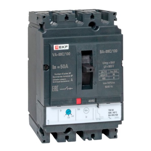 Выключатель автоматический ВА-99C (Compact NS) 100/ 50А 3P 36кА EKF PROxima