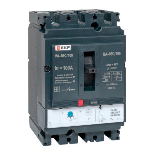 Выключатель автоматический ВА-99C (Compact NS) 100/100А 3P 36кА EKF PROxima