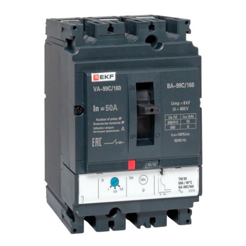 Выключатель автоматический ВА-99C (Compact NS) 160/ 50А 3P 36кА EKF PROxima