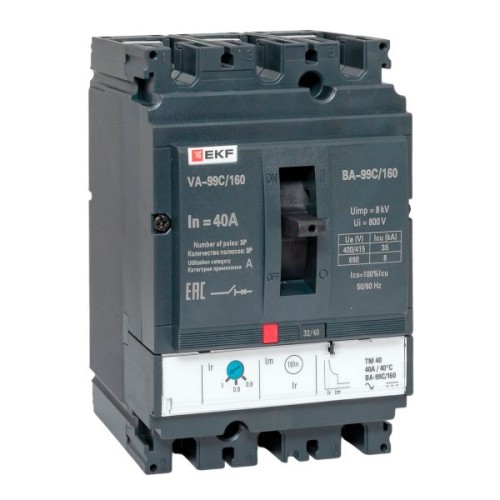 Выключатель автоматический ВА-99C (Compact NS) 160/ 40А 3P 36кА EKF PROxima