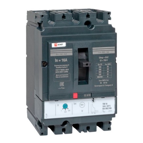 Выключатель автоматический ВА-99C (Compact NS) 160/ 16А 3P 36кА EKF PROxima