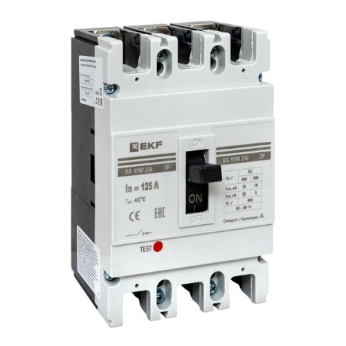Выключатель автоматический ВА-99М 250/125А 3P 35кА EKF PROxima Выключатель автоматический ВА-99М 250/125А 3P 35кА EKF PROxima