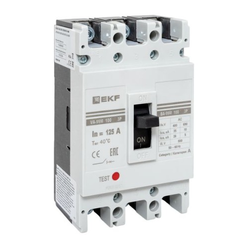 Выключатель автоматический ВА-99М 100/125А 3P 35кА EKF PROxima