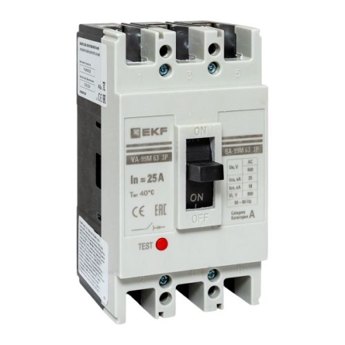 Выключатель автоматический ВА-99М 63/25А 3P 25кА EKF PROxima Выключатель автоматический ВА-99М 63/25А 3P 25кА EKF PROxima