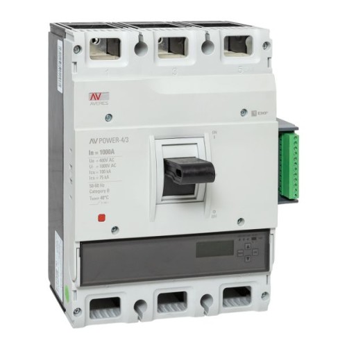 Автоматический выключатель AV POWER-4/3 1000А 100kA ETU6.2 EKF AVERES