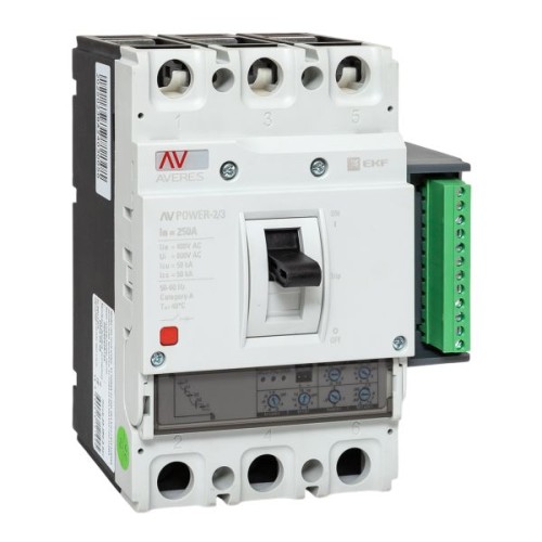 Автоматический выключатель AV POWER-2/3 250А 50kA ETU2.2 Автоматический выключатель AV POWER-2/3 250А 50kA ETU2.2