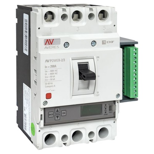 Автоматический выключатель AV POWER-2/3 250А 50kA ETU6.2 Автоматический выключатель AV POWER-2/3 250А 50kA ETU6.2