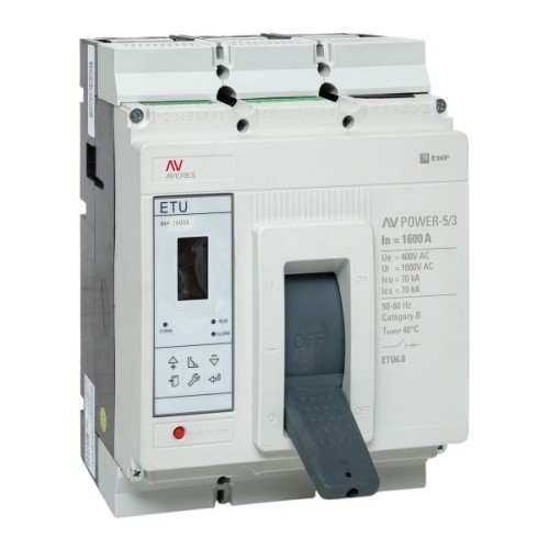 Автоматический выключатель AV POWER-5/3 1600А 70kA ETU6.0 EKF AVERES