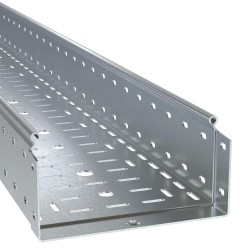 Лоток перфорированный 100х600х4000, 1,0 мм, горячеоцинкованный