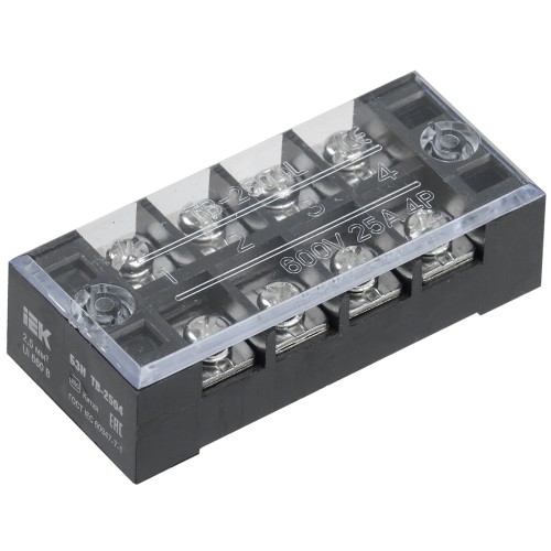 Блок зажимов наборный БЗН ТВ-2504 2,5мм2 25А 4 пары IEK