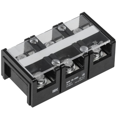 Блок зажимов наборный БЗН ТС-1003 35мм2 100A 3 пары IEK