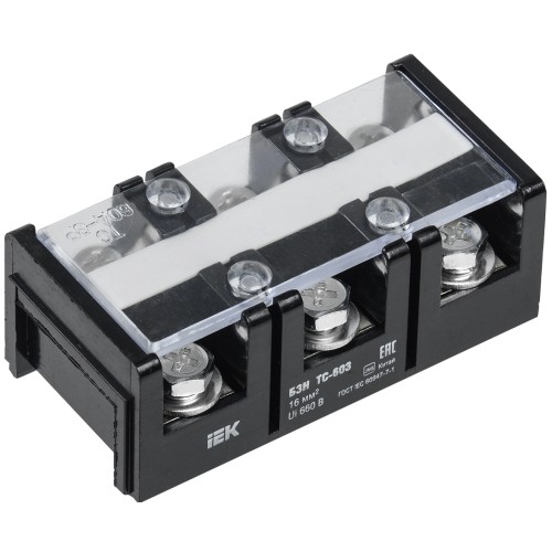 Блок зажимов наборный БЗН ТС-3004 150мм2 300A 4 пары IEK