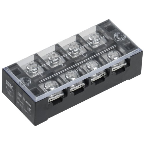 Блок зажимов наборный БЗН ТВ-4504 4,5мм2 45А 4 пары IEK