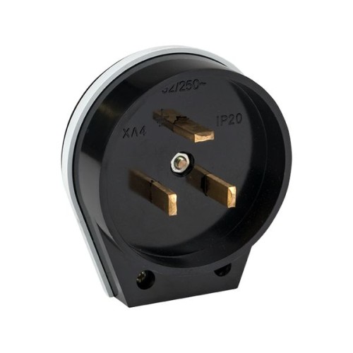 Вилка для разъема РШ-ВШ 32А 250В 2P+PE карболитовая черн. EKF Вилка для разъема РШ-ВШ 32А 250В 2P+PE карболитовая черн. EKF