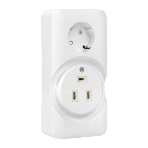 Розетка двойная (РШ/евро) 32А/16A 250В 2P+PE бел. EKF Розетка двойная (РШ/евро) 32А/16A 250В 2P+PE бел. EKF