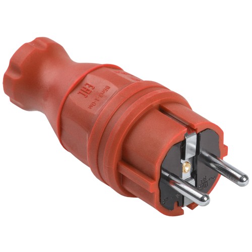 Вилка прямая ВБп3-1-0м IP44 ОМЕГА красная IEK Вилка прямая ВБп3-1-0м IP44 ОМЕГА красная IEK