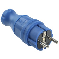 Вилка прямая ВБп3-1-0м IP44 ОМЕГА синяя IEK