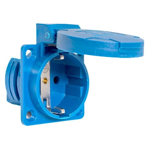 Розетка 112 панельная скрытая с крышкой 2Р+PЕ 16А 220В IP44 EKF Розетка 112 панельная скрытая с крышкой 2Р+PЕ 16А 220В IP44 EKF