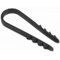 Дюбель-хомут для круглого кабеля 11x18 мм нейлон черный (100шт) (SBE-CJ-18-b)