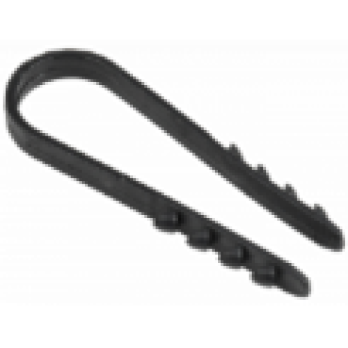 Дюбель-хомут для круглого кабеля 11x18 мм нейлон черный (100шт) (SBE-CJ-18-b)