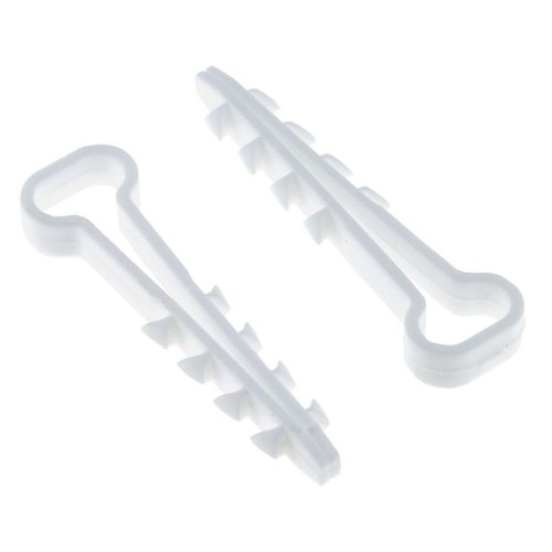 Дюбель-хомут (6х14 мм) для плоского кабеля белый (10 шт.) EKF PROxima