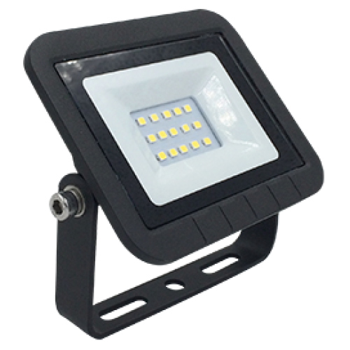 Ecola Projector LED 10,0W 220V 6000K IP65 Светодиодный Прожектор тонкий Черный 100x80x26