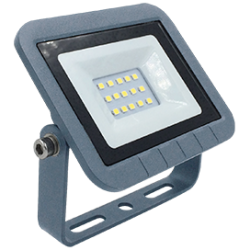 Ecola Projector  LED  10,0W 220V 2800K IP65 Светодиодный Прожектор тонкий Серебристо-серый 115x80x14