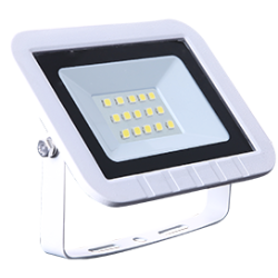 Ecola Projector  LED  10,0W 220V 2800K IP65 Светодиодный Прожектор тонкий Белый 100x80x26