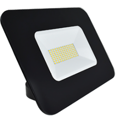 Ecola Projector  LED  50,0W 220V 6000K IP65 Светодиодный Прожектор тонкий Черный 234x174x44
