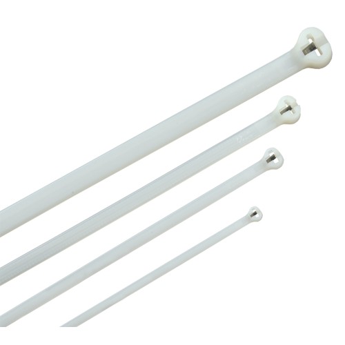 Хомут кабельный усиленный Хку 2,5х200мм со стальным замком белый (100шт) IEK