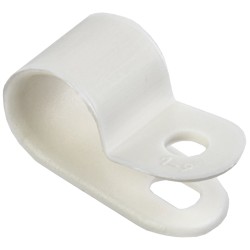 Скоба крепежная 9мм нейлоновая белая (50шт) IEK