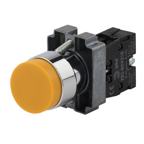 Кнопка управления ЭРА BBT71-BL-K05E LAY5-BL51 без подсветки желтая 1з