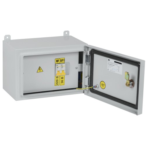 Ящик с понижающим трансформатором ЯТП-0,25 230/36-2 УХЛ2 IP54 IEK Ящик с понижающим трансформатором ЯТП-0,25 230/36-2 УХЛ2 IP54 IEK