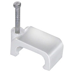 Скоба 9мм плоская пластиковая (100шт) IEK