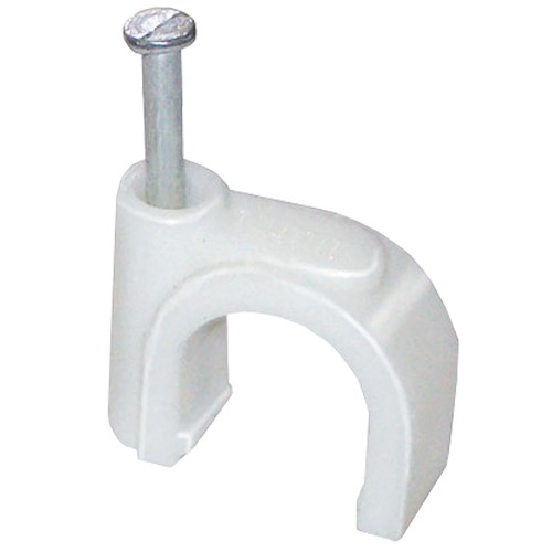 Скоба 9мм круглая пластиковая (20шт) IEK Скоба 9мм круглая пластиковая (20шт) IEK