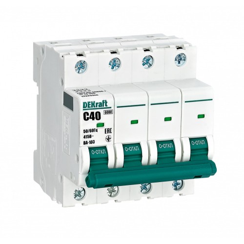 Выключатель автоматический 4Р 40А х-ка C ВА-103 6кА