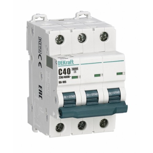 Выключатель автоматический 3P кривая C 4A 10кА ВА-105