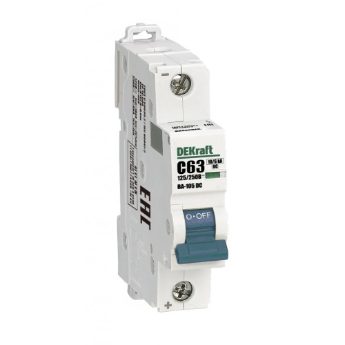 Выключатель автоматический 1P C кривая 63A 250В DC ВА-105