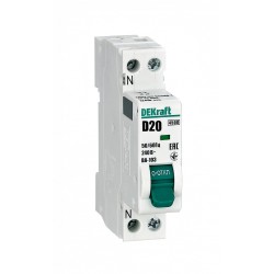 Выключатель автоматический 1+N 20А х-ка D ВА-103 4,5кА